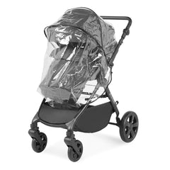 Ickle Bubba Comet 3-in-1 Travel System (Black) - showing the pushchair with the included protective raincover