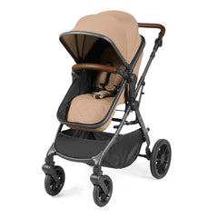 Ickle Bubba Cosmo All-in-One i-Size Travel System with ISOFIX Base - Desert - showing the forward-facing pushchair