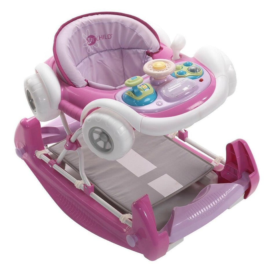 MyChild Coupe Walker/Rocker - Pink - front view