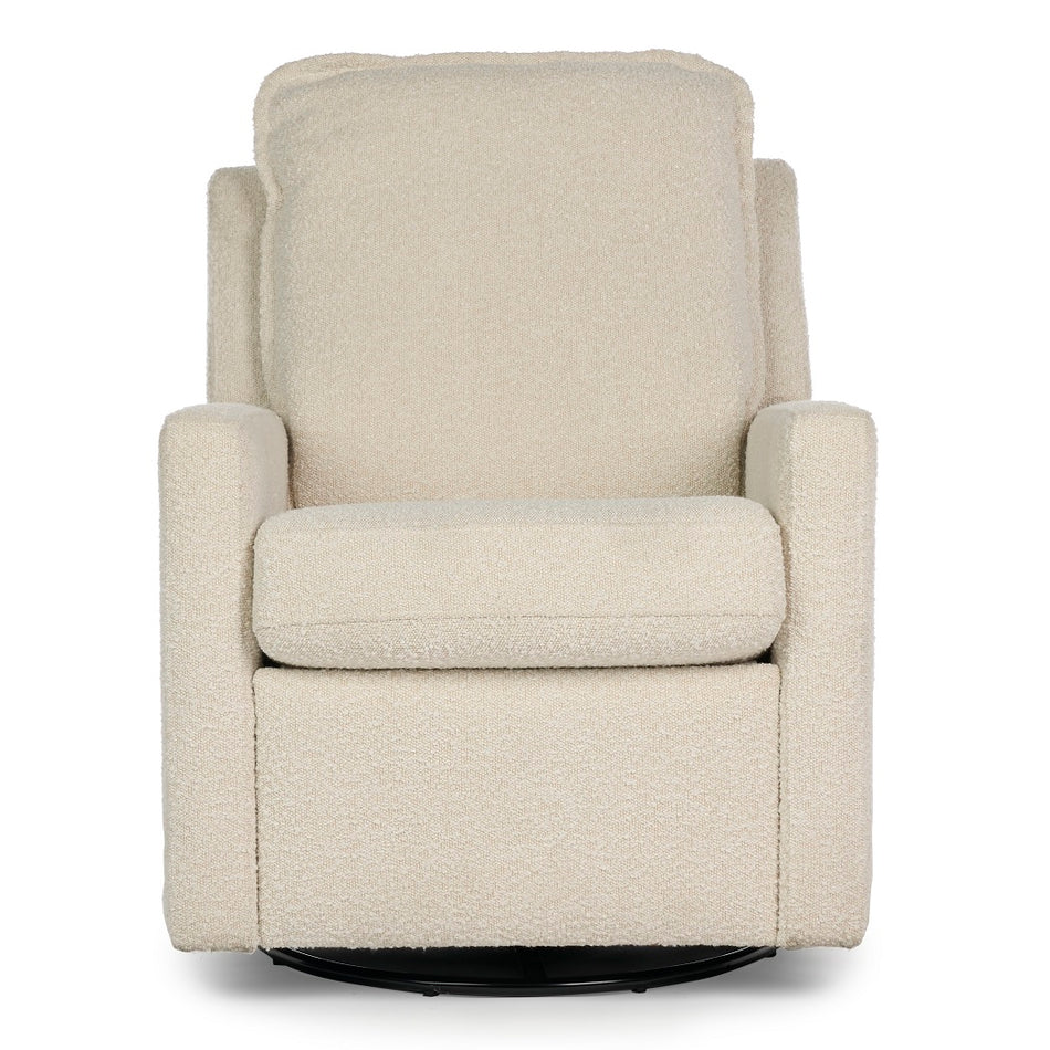 Obaby Denver Swivel Glider Recliner Chair - Bouclé - front view