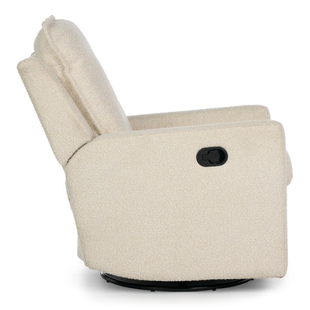 Obaby Denver Swivel Glider Recliner Chair - Bouclé - side view