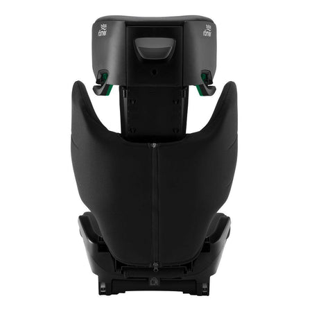 Britax Discovery Plus 2 i-Size Highback Booster Car Seat - Space Black - rear view, with headrest fully raised