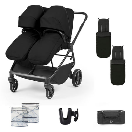 Ickle Bubba Altair Double Stroller - Black - included items