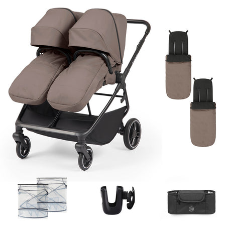 Ickle Bubba Altair Double Stroller - Mink  - included items