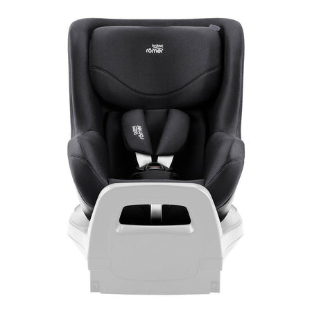 Britax DualFix 5Z Car Seat - Classic Deep Black - front view, rear-facing and fitted to the Vario 5Z ISOFIX Base