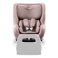 Britax DualFix 5Z Car Seat - Style Dusty Rose - front view, rear-facing and fitted to the ISOFIX base