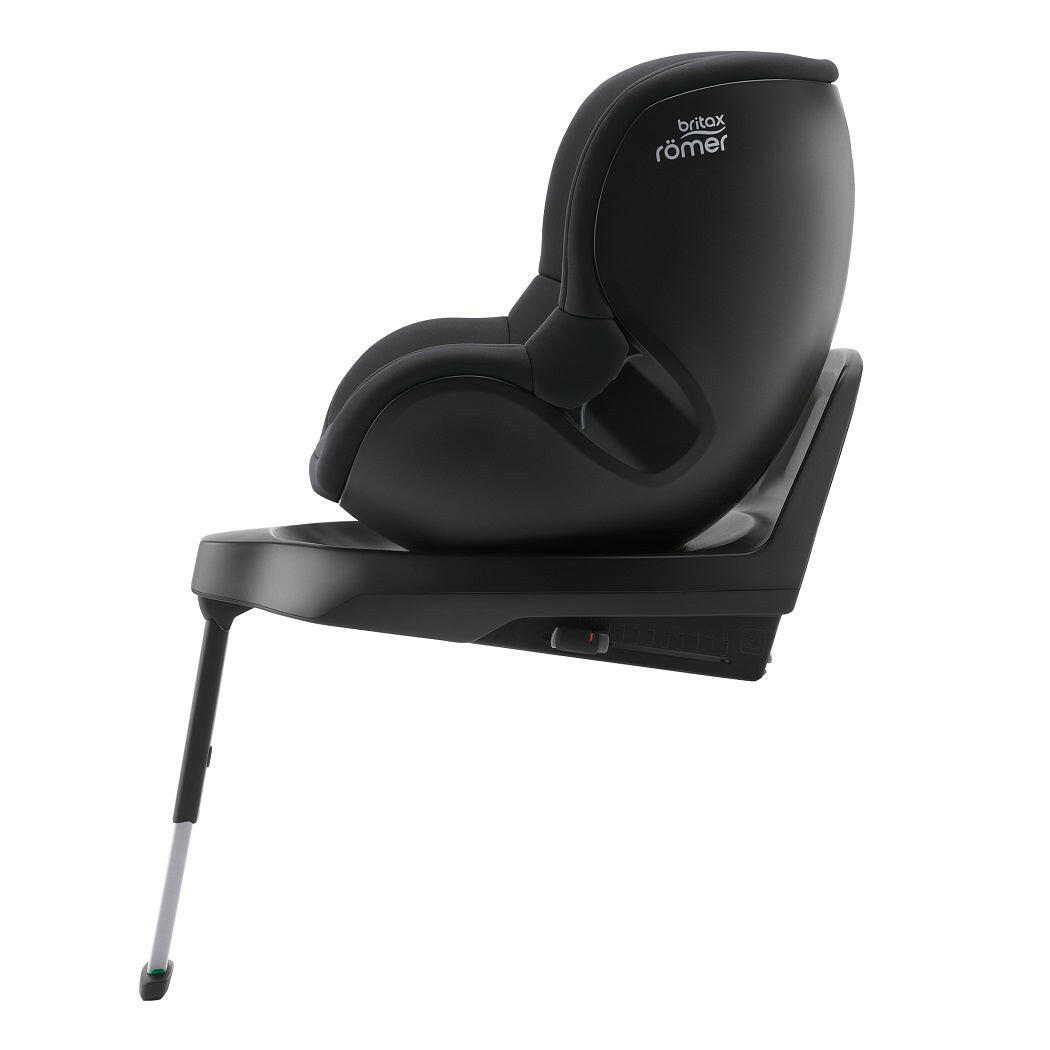Britax Dualfix M Plus 360 Rotating i-Size Car Seat - Midnight Grey - side view, forward-facing and upright