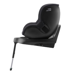 Britax Dualfix M Plus 360 Rotating i-Size Car Seat - Midnight Grey - side view, forward-facing and upright