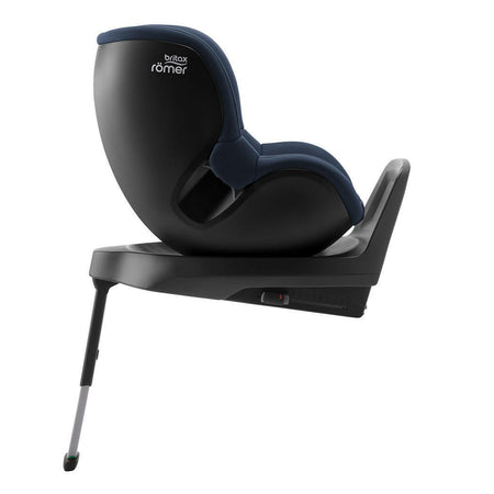 Britax Dualfix M Plus 360 Rotating i-Size Car Seat - Night Blue - side view, rear-facing and upright