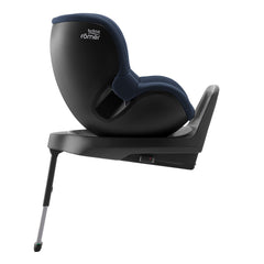 Britax Dualfix M Plus 360 Rotating i-Size Car Seat - Night Blue - side view, rear-facing and upright