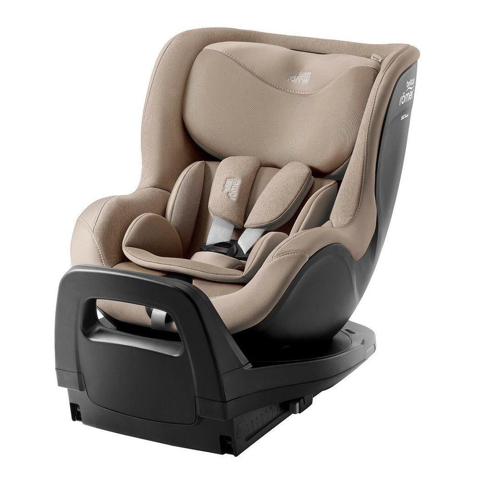 Britax Dualfix Pro M i-Size 360 Rotating Car Seat - Style Teak - with 5-point harness and padded insert