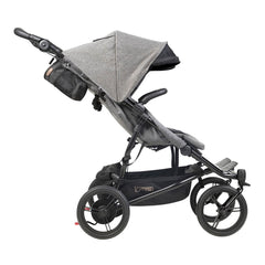 Mountain Buggy Duet Double Pushchair - Luxury Collection Herringbone - upright mode