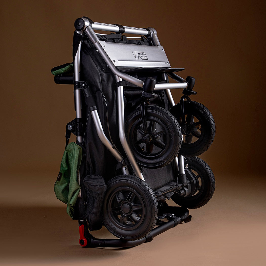 Mountain Buggy Duet V4 - compact, folded and freestanding