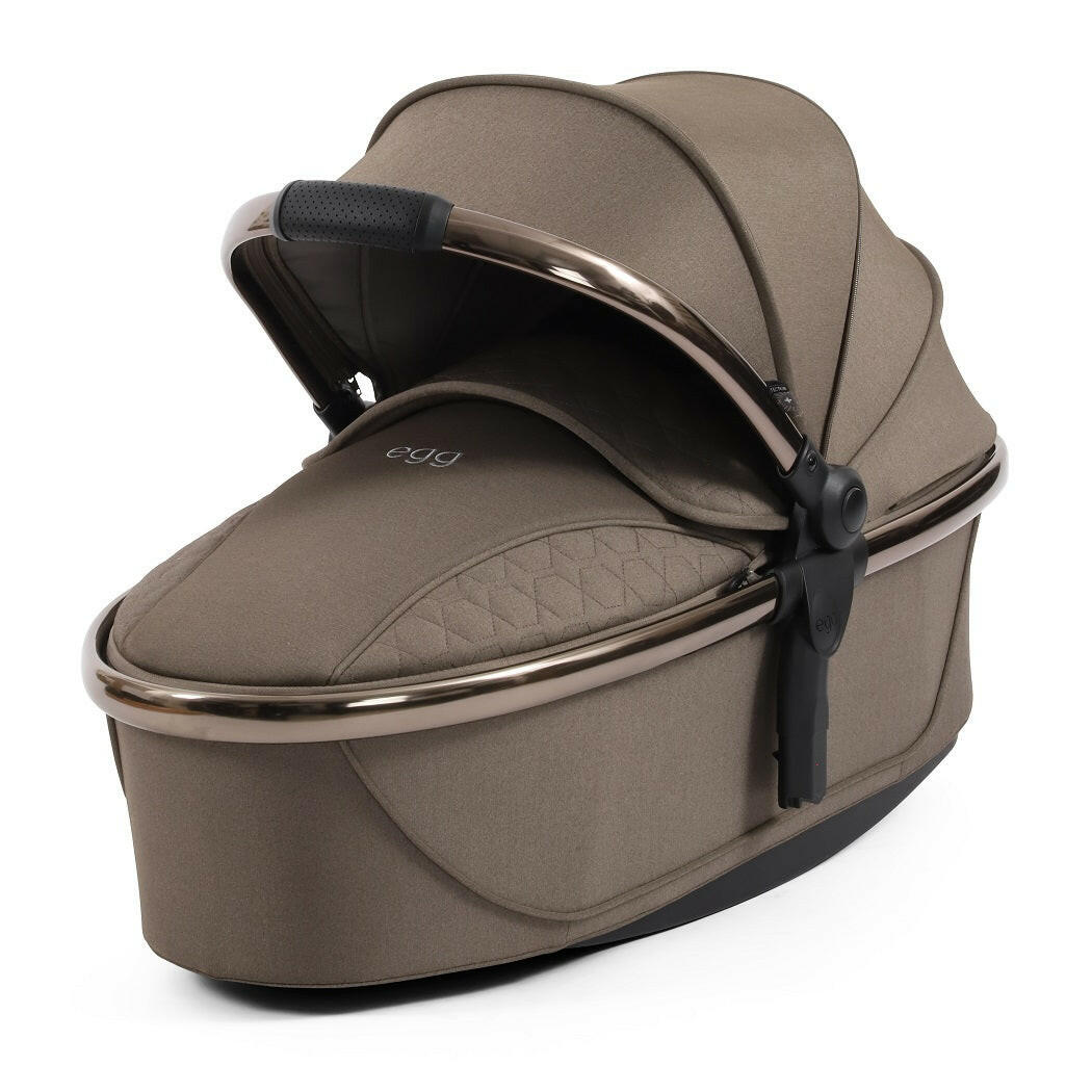 egg3 Carrycot - Mink - hood fully extended