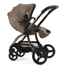 egg3 Luxury Bundle (Mink) - showing the seat unit and chassis together as the pushchair in parent-facing mode