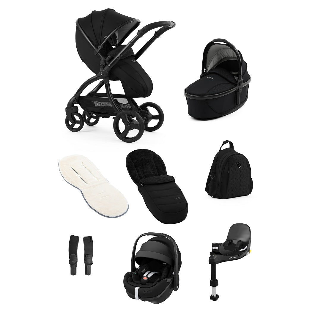 egg3 Panther - Luxury Bundle with Maxi-Cosi Pebble 360 Pro² and ISOFIX Base