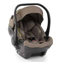 egg3 Luxury Bundle (Mink) - showing the matching Egg Shell i-Size Car Seat with its removable newborn insert