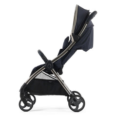 eggZ Stroller (Celestial) - side view, showing the stroller with its seat upright and canopy reclined