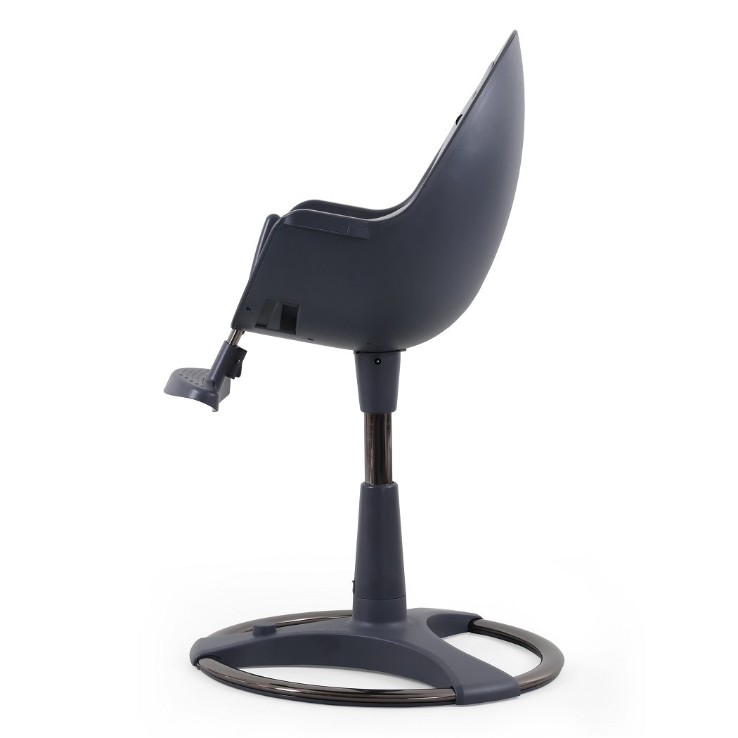 egg Grey Highchair - side view with seat reclined