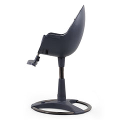 egg Grey Highchair - side view with seat reclined