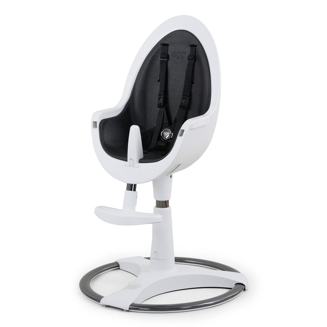 egg White Highchair - with black seat pad