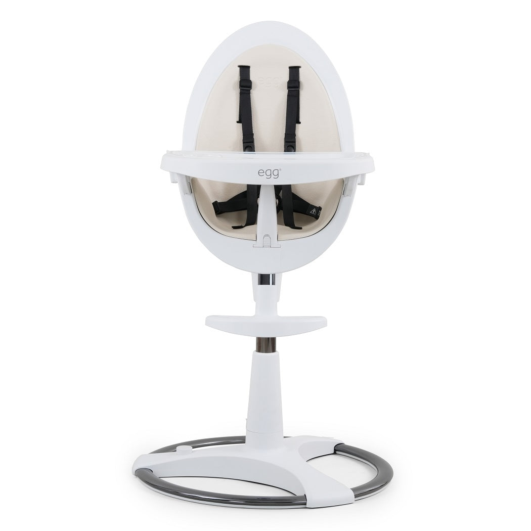 egg White Highchair - with cream seat pad