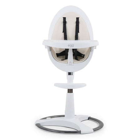 egg White Highchair - with cream seat pad