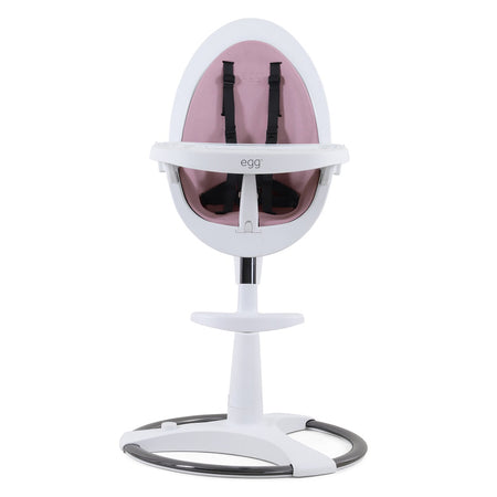 egg White Highchair - with pink seat pad