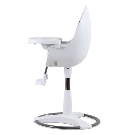 egg White Highchair - side view with food tray