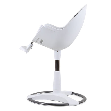 egg White Highchair - side view with seat reclined