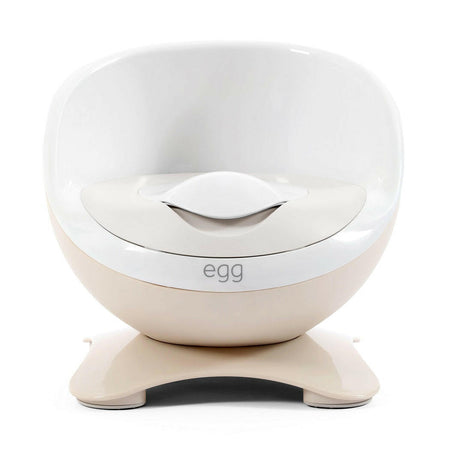 eggloo Potty - Cream - front view, with lid