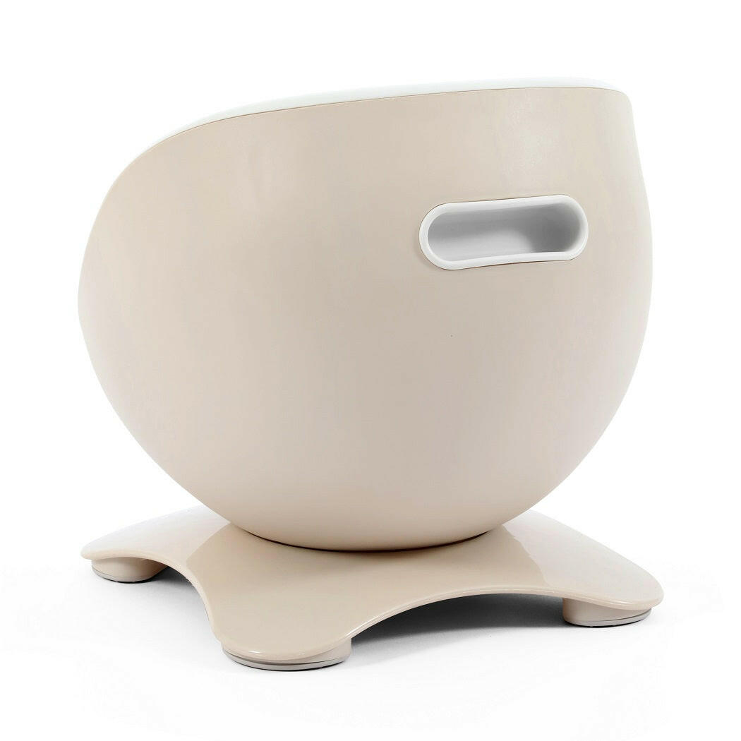 eggloo Potty - Cream - rear view, with carrying grip