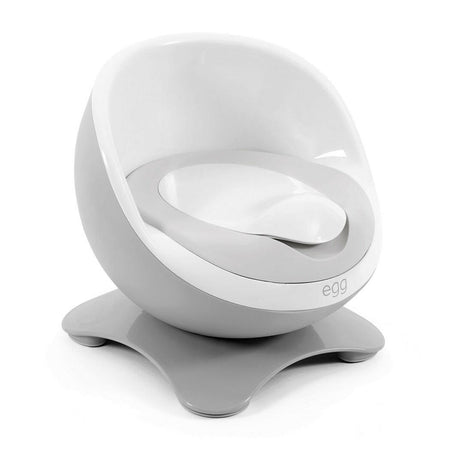 eggloo Potty - Grey - quarter view with lid