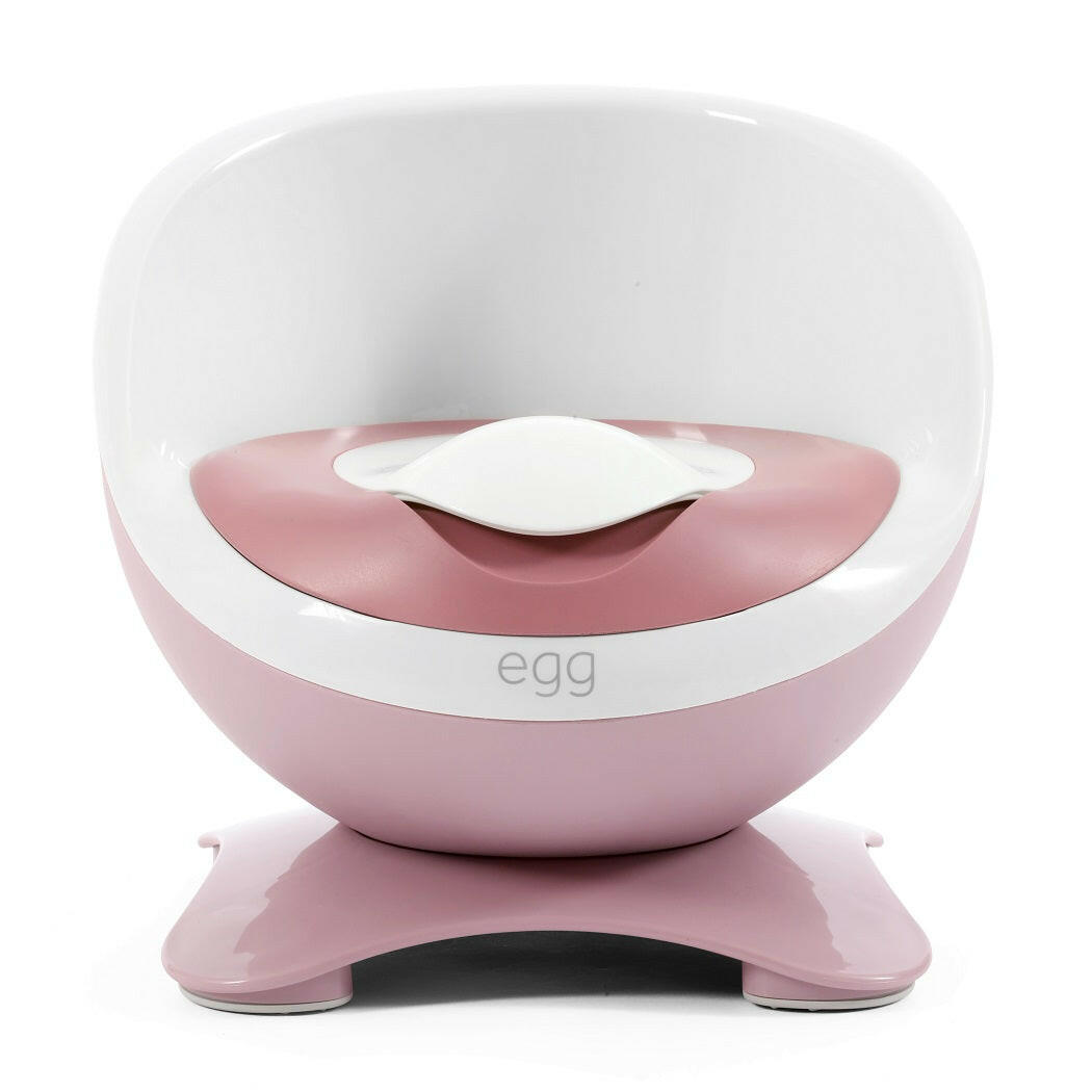eggloo Potty - Pink - front view, with lid fitted