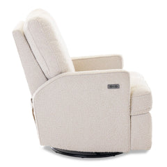 Madison Electric Swivel Glider Recliner Chair - Boucle - side view