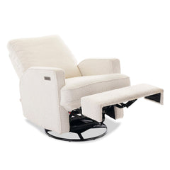 Madison Electric Swivel Glider Recliner Chair - Boucle - reclined