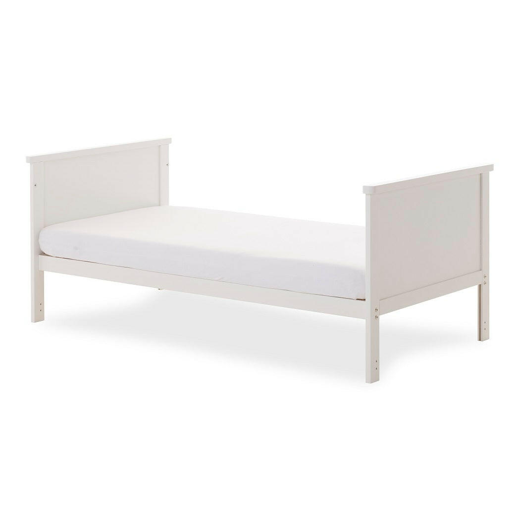 Obaby Evie Cot Bed (140x70cm) White - shown as the junior bed (mattress not included)
