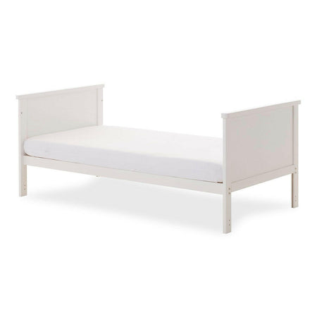 Obaby Evie Cot Bed (140x70cm) White - shown as the junior bed (mattress not included)