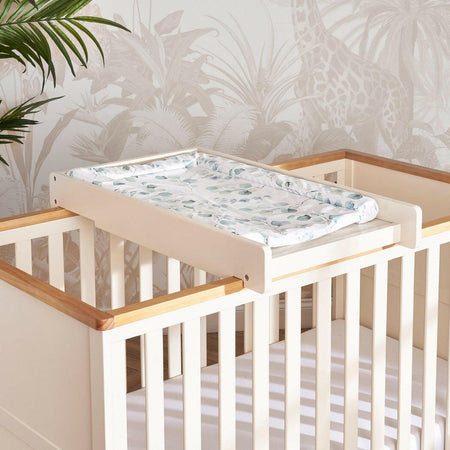 Obaby Evie Cot Top Changer - Cashmere - lifestyle image (cot bed not included)