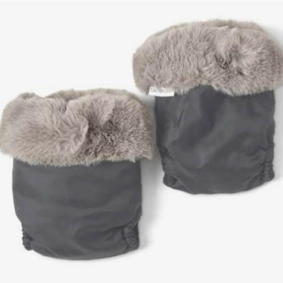 Clair De Lune Universal Pushchair Pram Faux Fur Mittens Grey