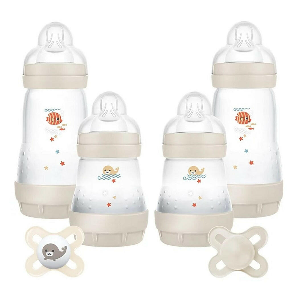 MAM Anti-Colic Baby Bottle & Soother Set – Easy Start Neutral