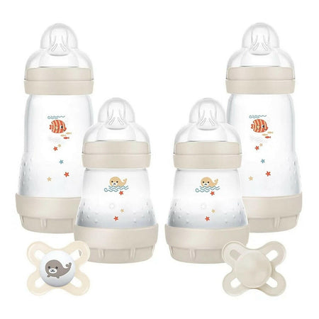MAM Anti-Colic Baby Bottle & Soother Set – Easy Start Neutral