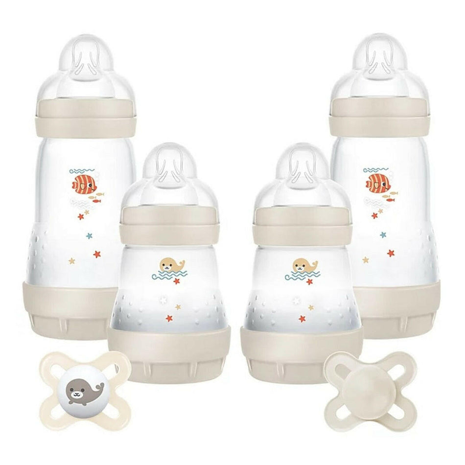 MAM Anti-Colic Baby Bottle & Soother Set – Easy Start Neutral