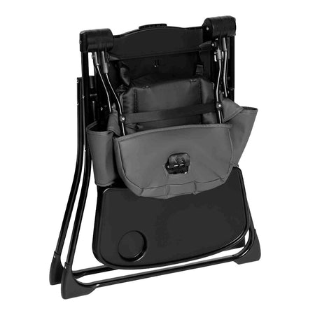 Ickle Bubba Flip Pro Magic Fold Highchair - Charcoal Grey - folded