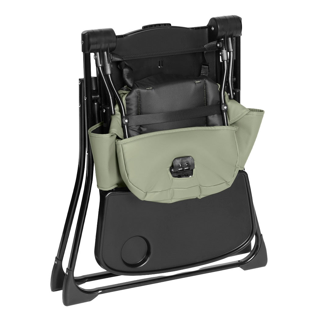 Ickle Bubba Flip Pro Magic Fold Highchair - Sage Green - folded