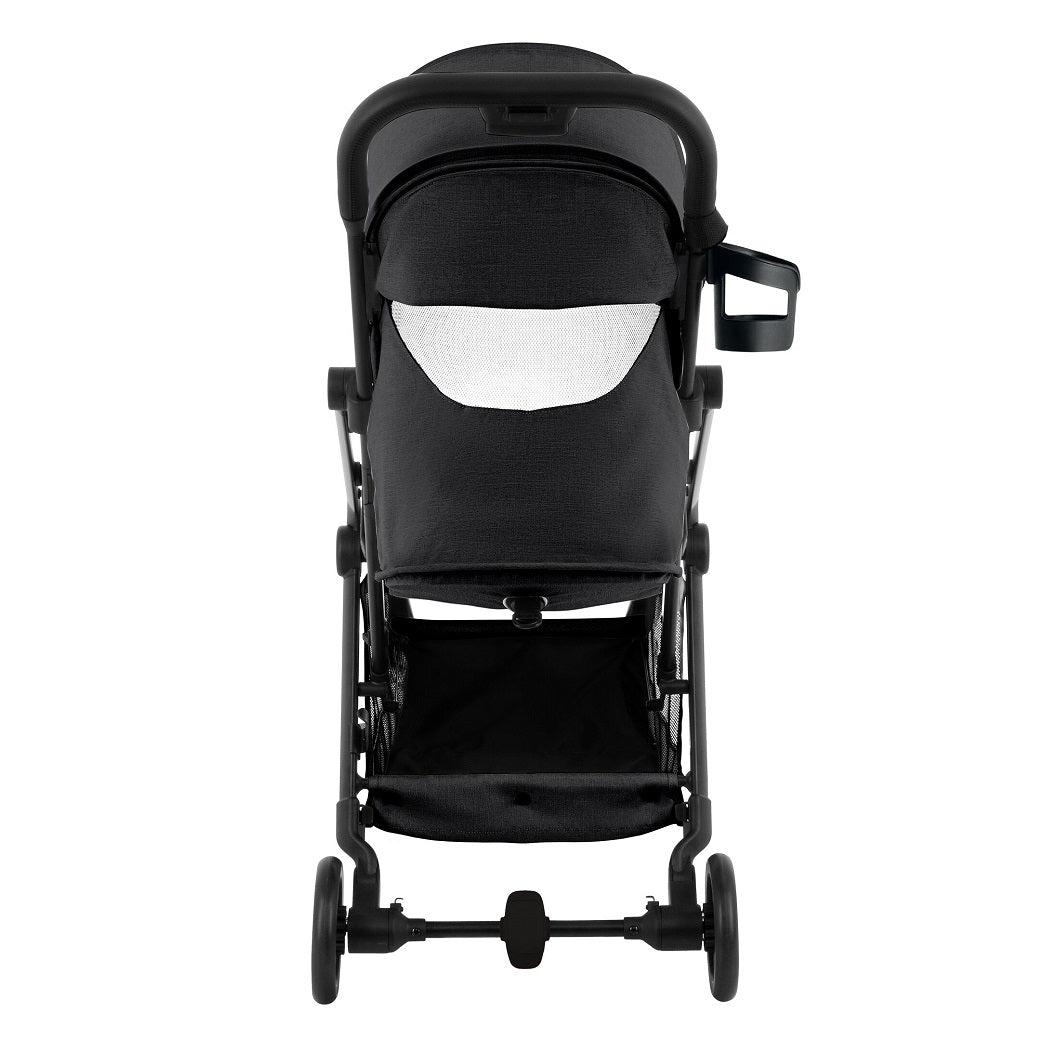 Britax Flylite Travel Stroller - Carbon Black - rear view, ventilation panel