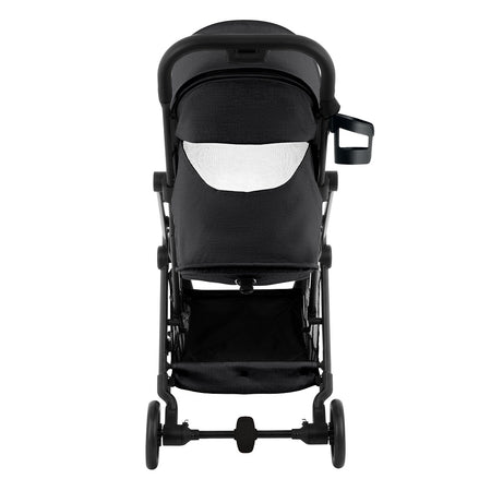 Britax Flylite Travel Stroller - Carbon Black - rear view, ventilation panel