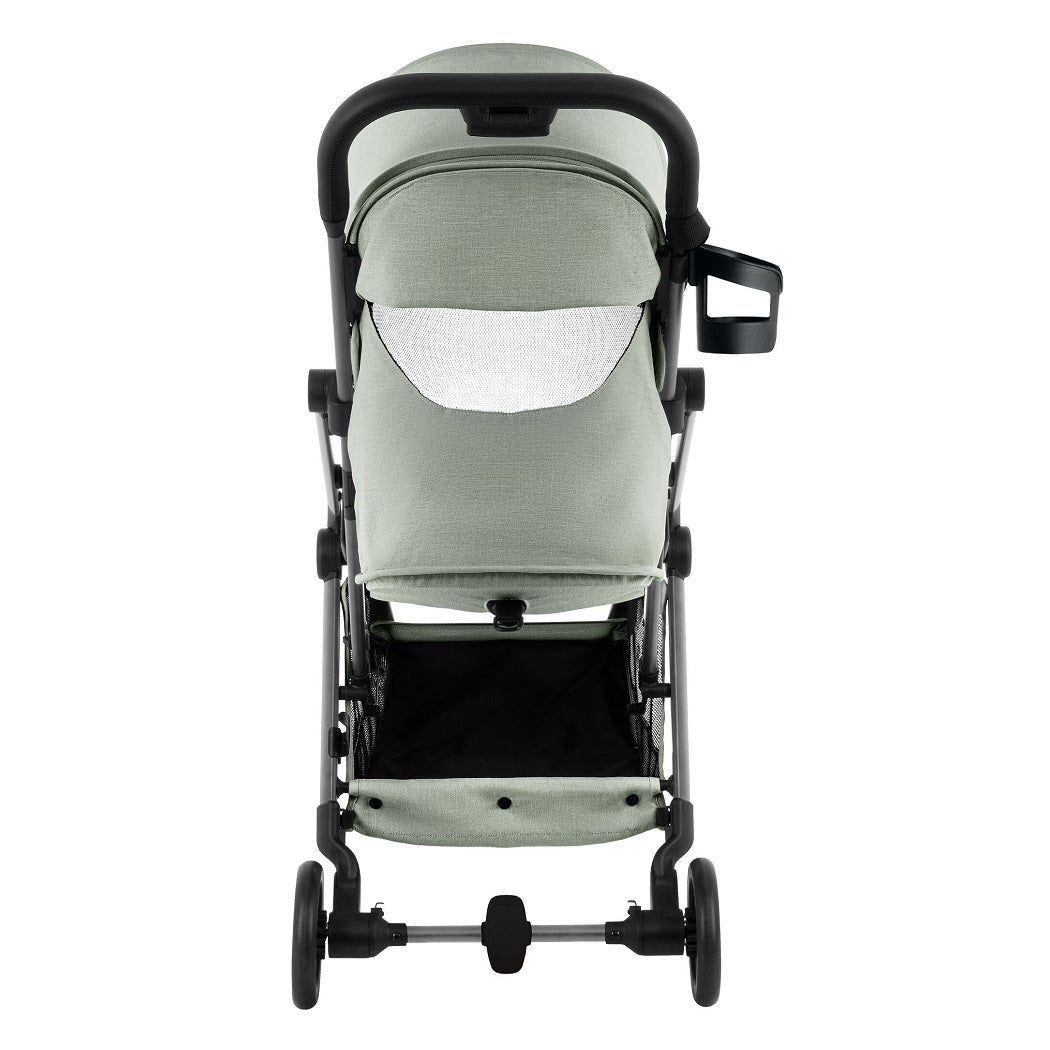 Britax Flylite Travel Stroller - Sage Green - rear view, ventilation panel