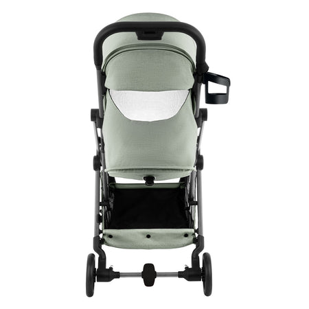 Britax Flylite Travel Stroller - Sage Green - rear view, ventilation panel