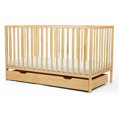 Ickle Bubba Hartley Classic Cot with Under Drawer - Pine - front view